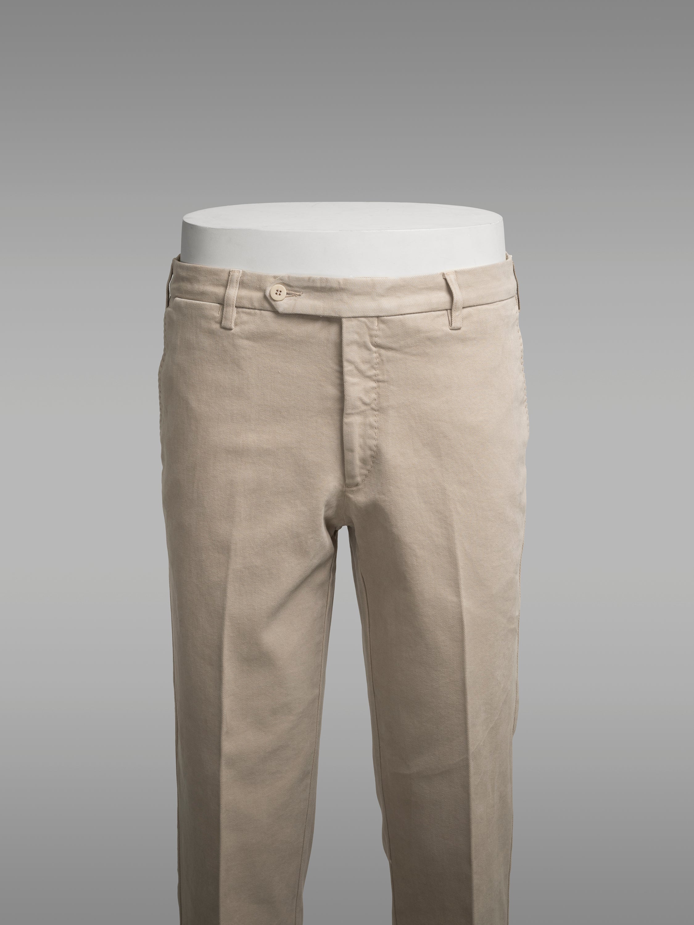 Light Beige Cotton elastan sport trousers